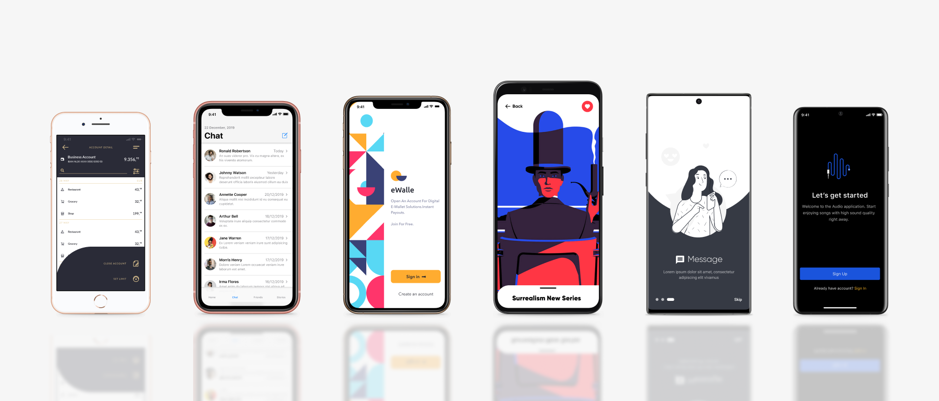 Mobile device mockups